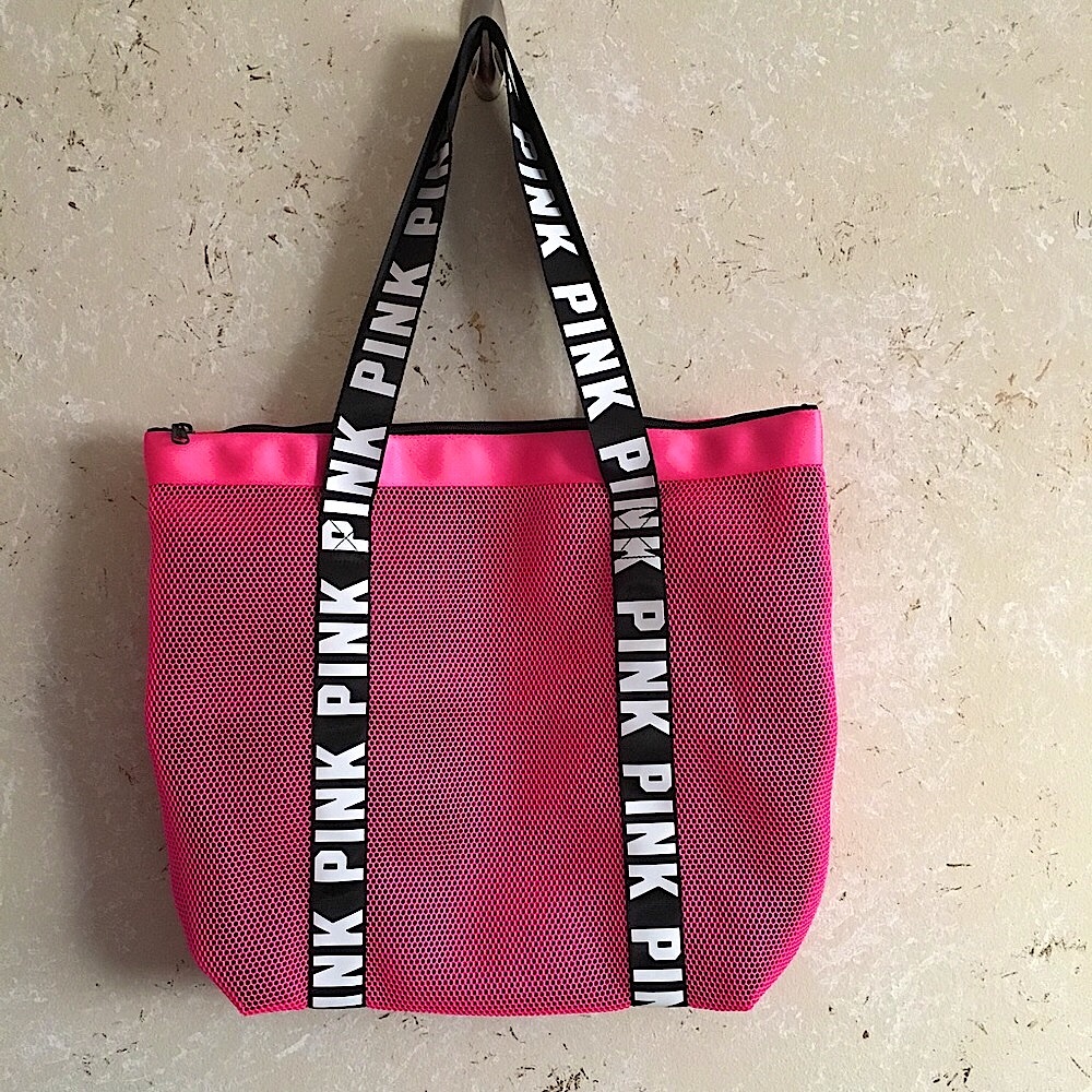 PINK VS Large Tote PINK Logo NWT RARE - Picture 5 of 8